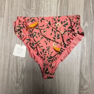 Agua bendita jengibre ruffle high rise bikini size Large